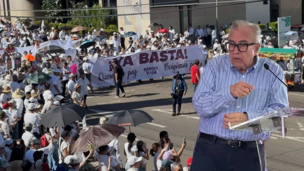 Rocha Moya aplaude movilización por la paz; reconoce que los grupos criminales siguen activos