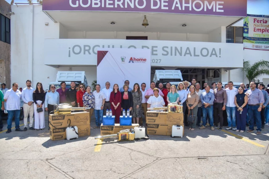 Entregan bombas fumigadoras y motocarros a las siete sindicaturas de Ahome
