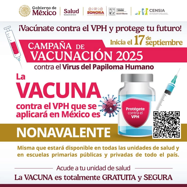Inicia campaña de vacunación contra el VPH en Sonora
