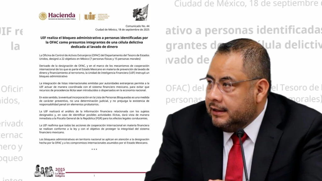 UIF bloquea a “La Mayiza” en el sistema financiero mexicano tras señalamiento de EE. UU.