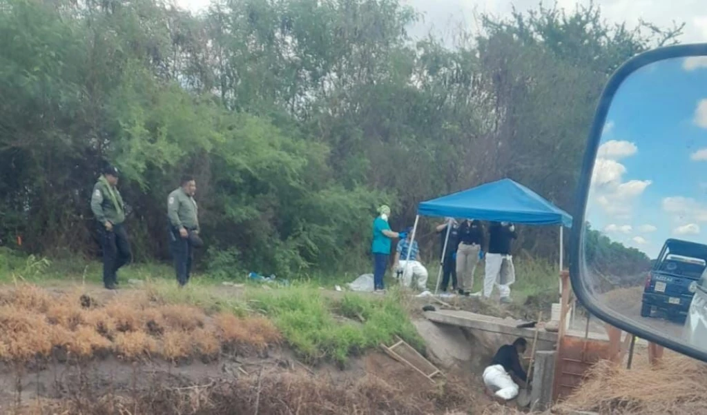 Localizan fosa clandestina con restos humanos en el campo Santa Lucía, Culiacán
