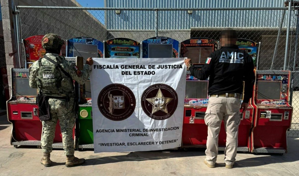 Aseguran 14 máquinas tragamonedas ilegales en operativo en Hermosillo