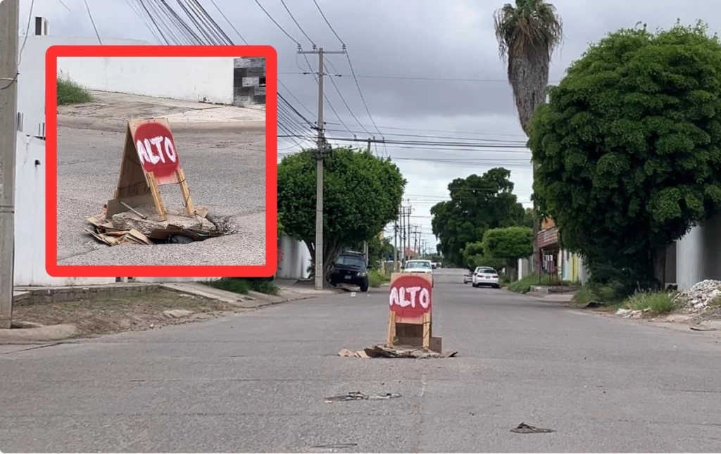 ¡Mucho cuidado! Reportan riesgosa alcantarilla en el sector San Fernando