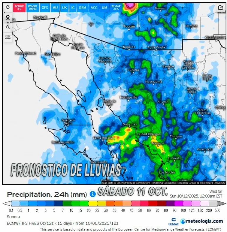 huracán “Priscilla” podría traer lluvias entre el 10 y 15 de octubre