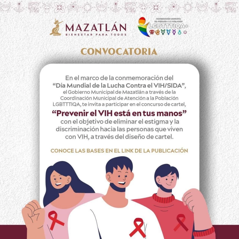 Invitan a participar en concurso de cartel “Prevenir el VIH está en tus manos”
