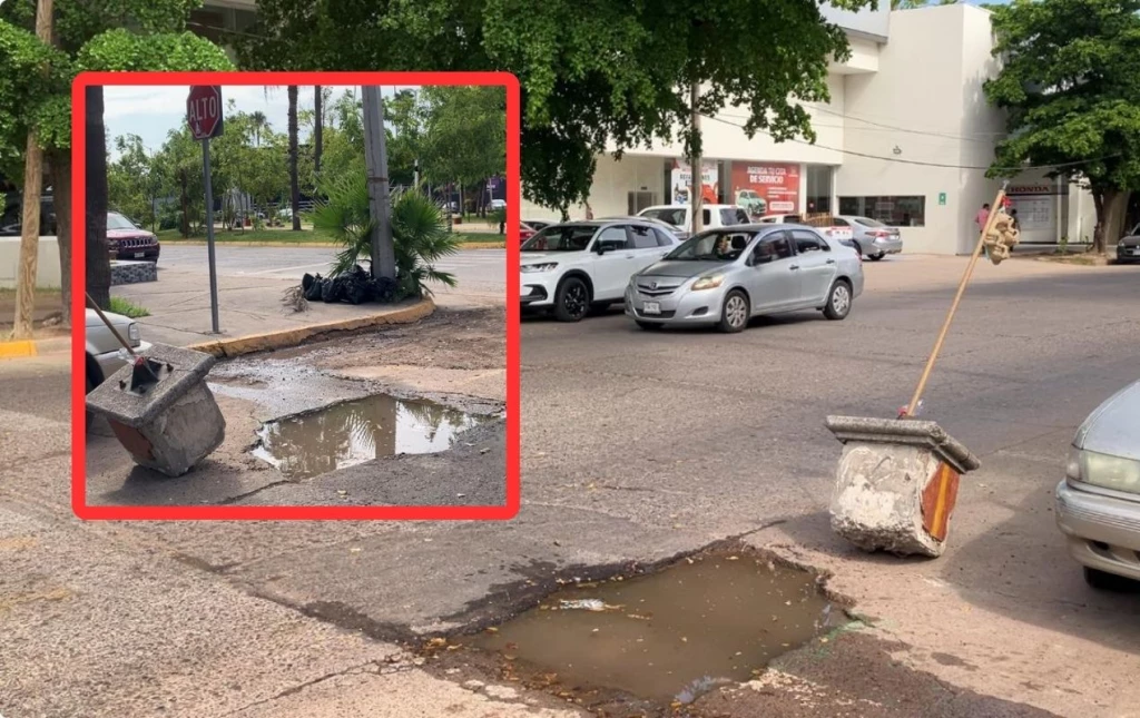 ¡Mucho cuidado! Reportan bache de dos metros en Guerrero y Rosendo G. Castro