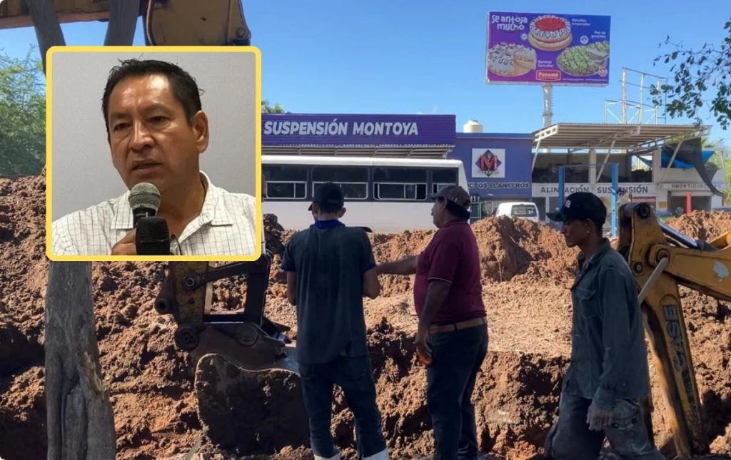 Trabajan Japama y COMUN Ahome en la reparación de socavones en Los Mochis