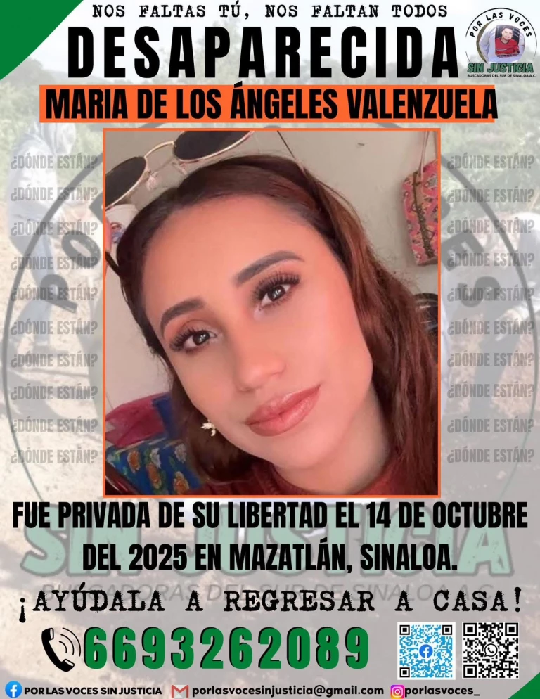 Privan ilegalmente de su libertad a rastreadora María de Los Ángeles en Mazatlán 