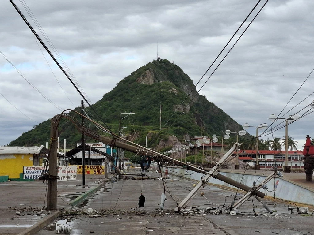 Lluvias intensas provocan caída de árboles, postes y desgajamientos en Mazatlán