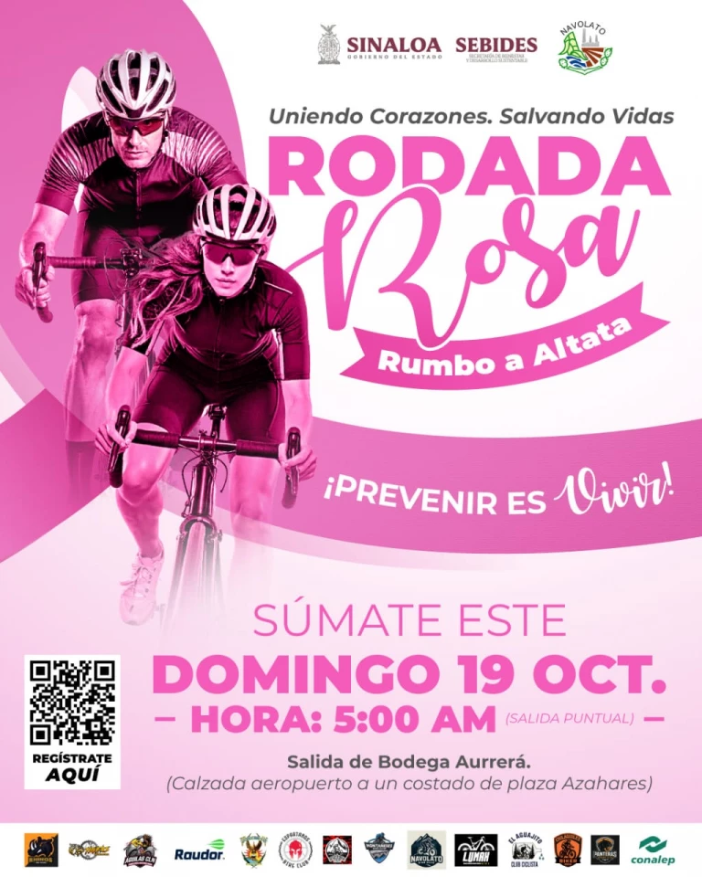 Pedaleando por la vida: SEBIDES te invita a la Rodada Rosa 2025 “Rumbo a Altata”