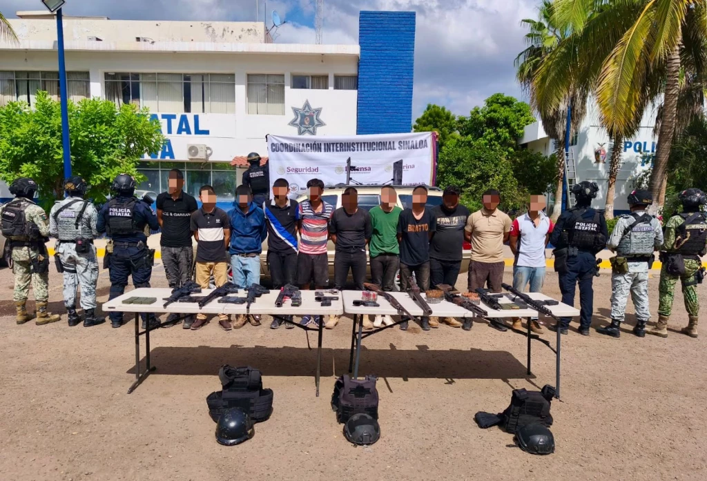 11 civiles armados son detenidos por el Grupo Interinstitucional en Navolato