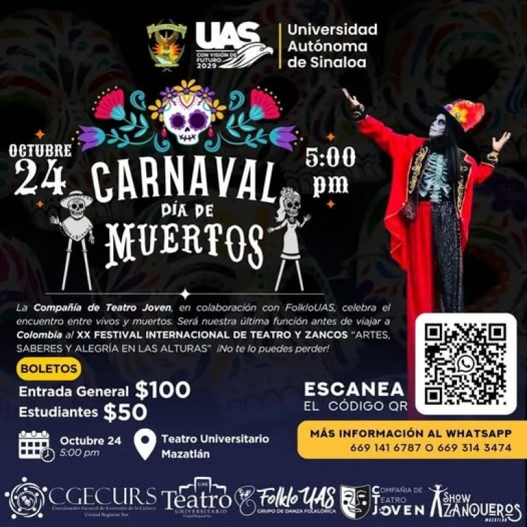 El teatro universitario UAS celebrará el Día de Muertos con espectáculo teatral