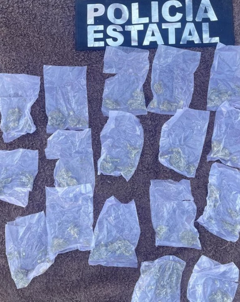 Incauta Policía Estatal 81 dosis de narcótico en el poblado Miguel Alemán