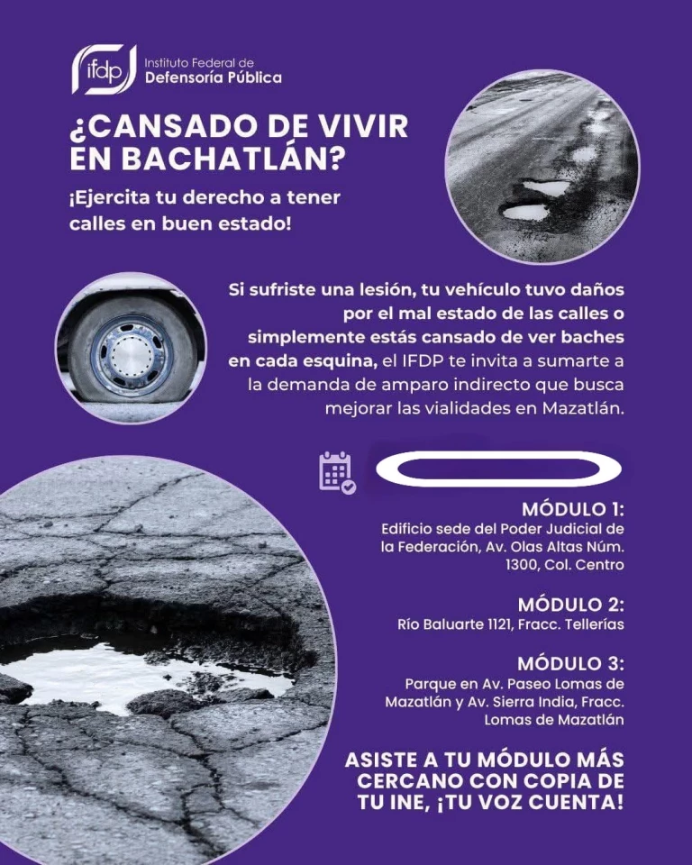 Instalan módulos para la recolección de firmas en pro a un sistema vial seguro en Mazatlán