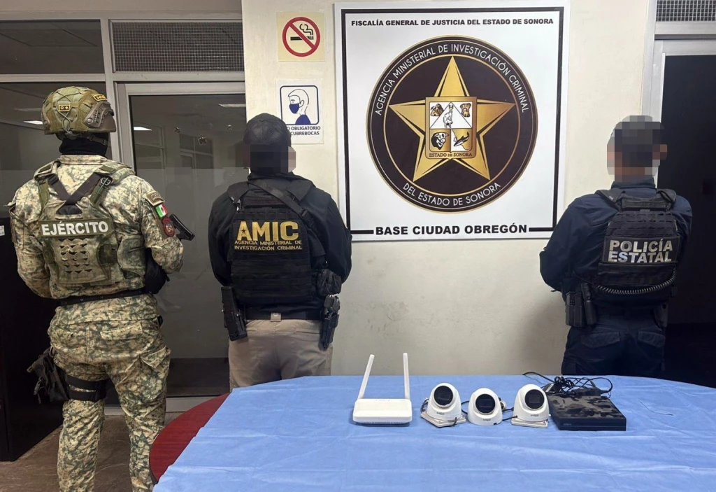 FGJES asegura cámaras de vigilancia irregulares en Cajeme durante operativos conjuntos