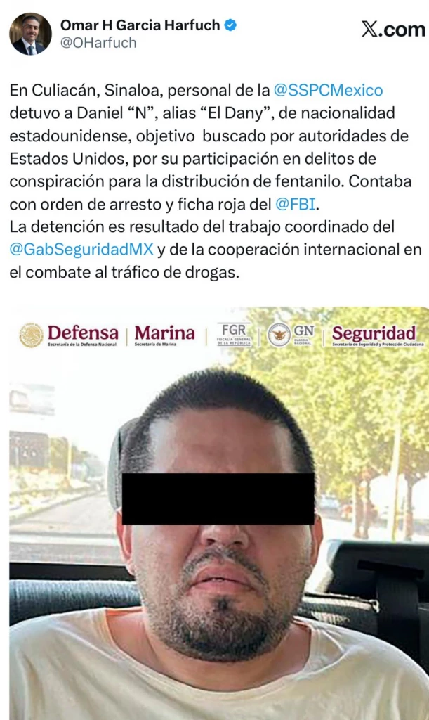 Autoridades Federales detienen en Sinaloa a uno de los objetivos más buscados por EEUU