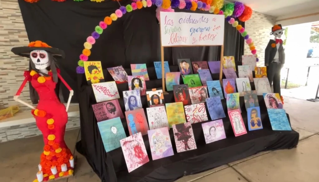 Realizan jornada por la paz y exposición artística en memoria de mujeres desaparecidas en la Secundaria General No. 3