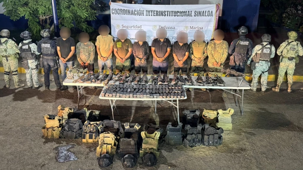 Presentan a los 9 detenidos en Imala