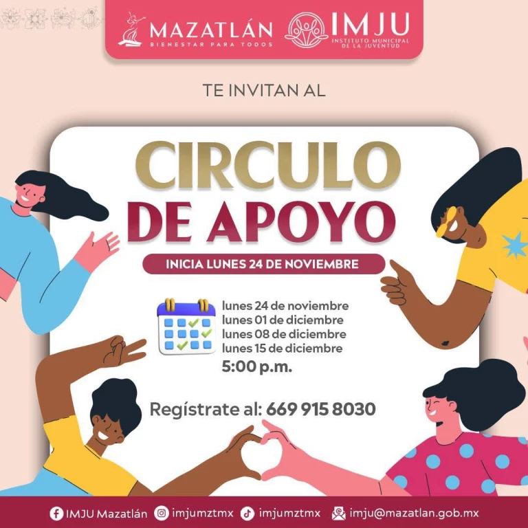 Invitan a jóvenes al “Círculo de Apoyo” para fortalecer su bienestar emocional