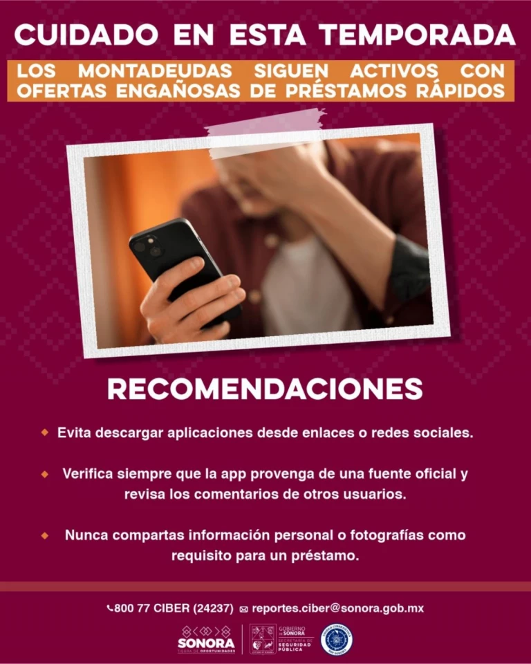 Alerta por aplicaciones fraudulentas de préstamos: SSP advierte sobre estafas cibernéticas