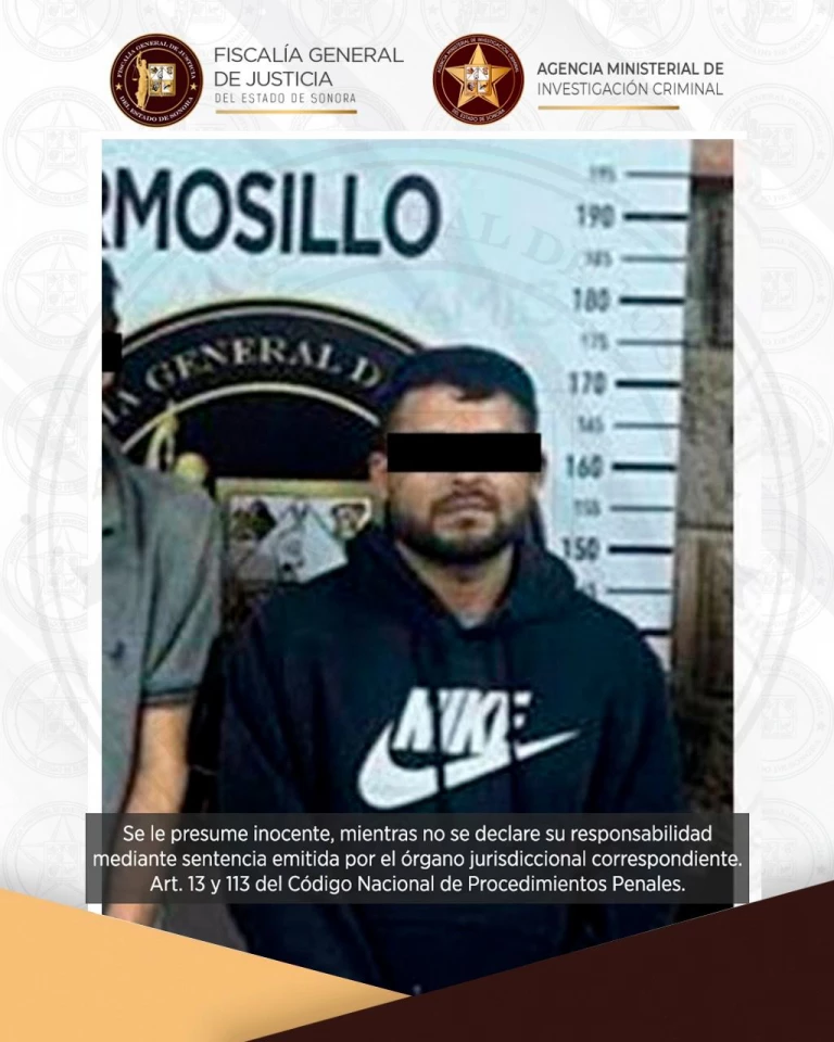 Vinculan a proceso a "el piña" por homicidio y desaparición de personas en Hermosillo