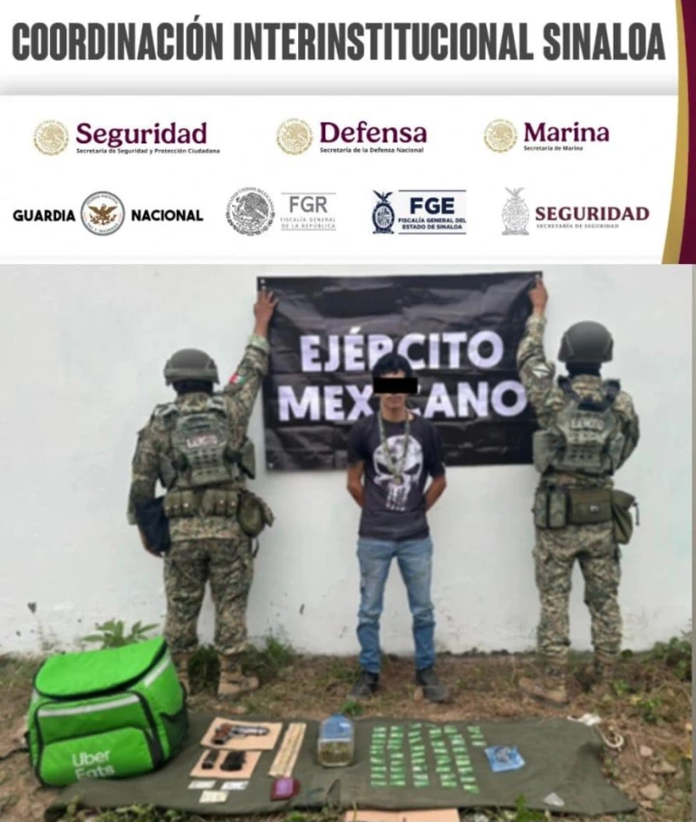 Grupo Interinstitucional asegura en Culiacán a un civil