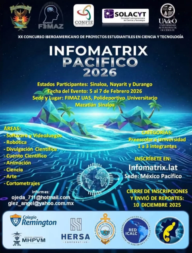 Ya inicio la convocatoria del concurso de ciencia y tecnología "Informatrix Pacífico" 2026