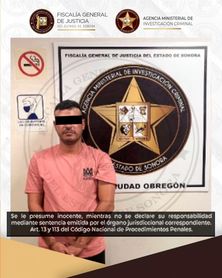 FGJES obtiene vinculación a proceso contra imputado por violencia familiar en Cajeme