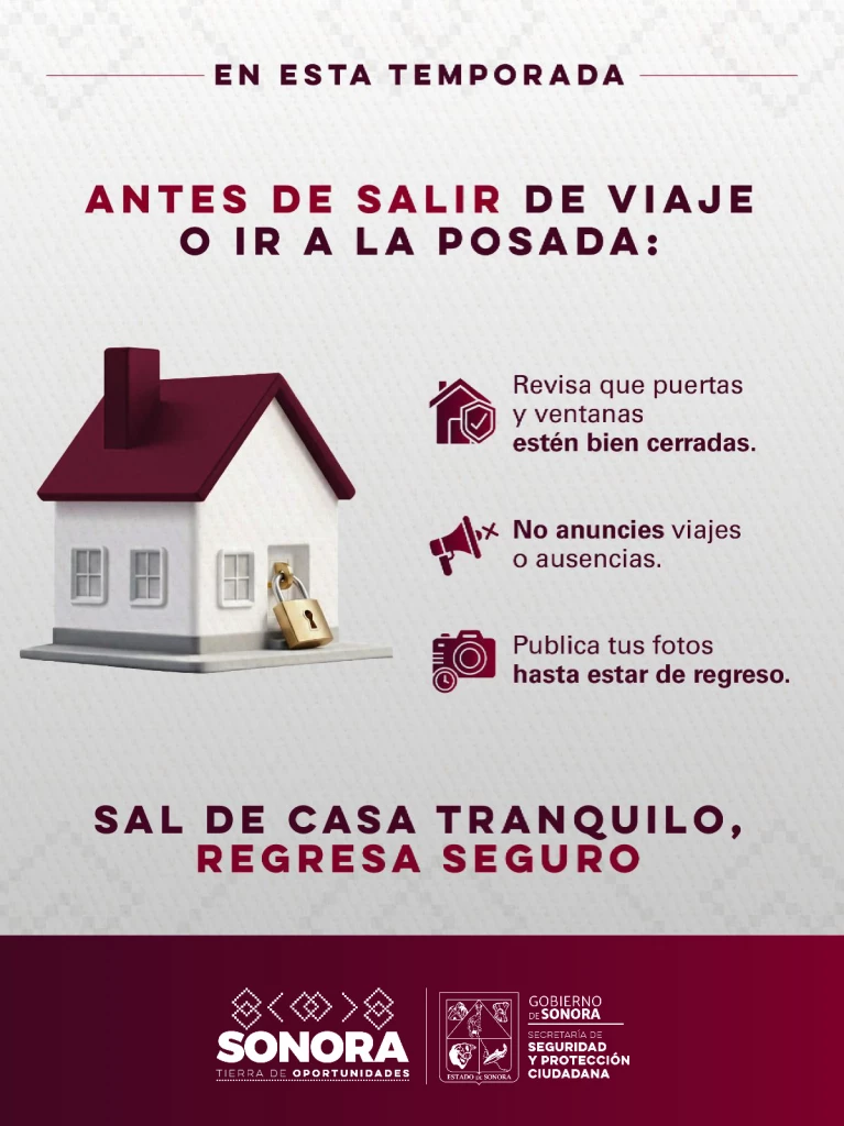 SSPC Sonora llama a reforzar la prevención y seguridad durante las vacaciones decembrinas