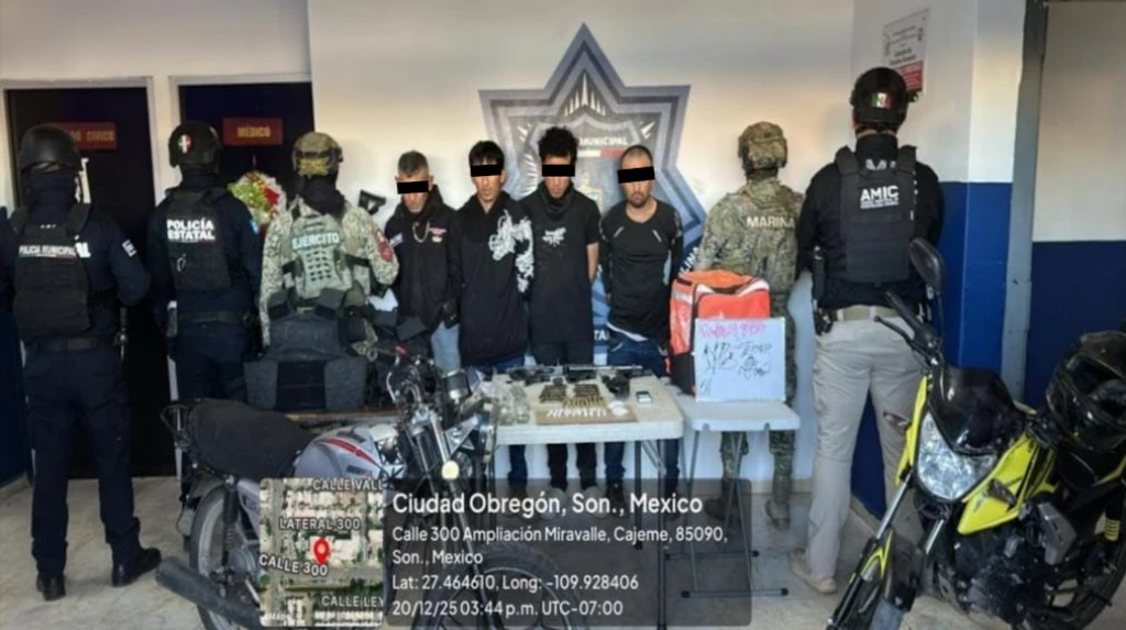 Desarticula SSPM y corporaciones federales presunta célula criminal en Cajeme