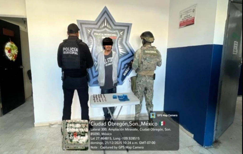 Detiene Policía Municipal a hombre con drogas en la colonia Sochiloa