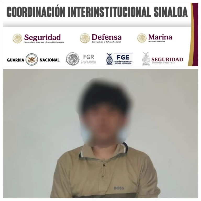 Detienen a menor de edad armado en la Esthela Ortiz 
