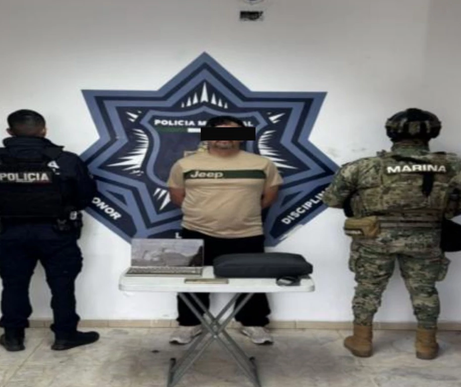 Detienen SSPM y Marina a presunto extorsionador en el Centro de Cajeme