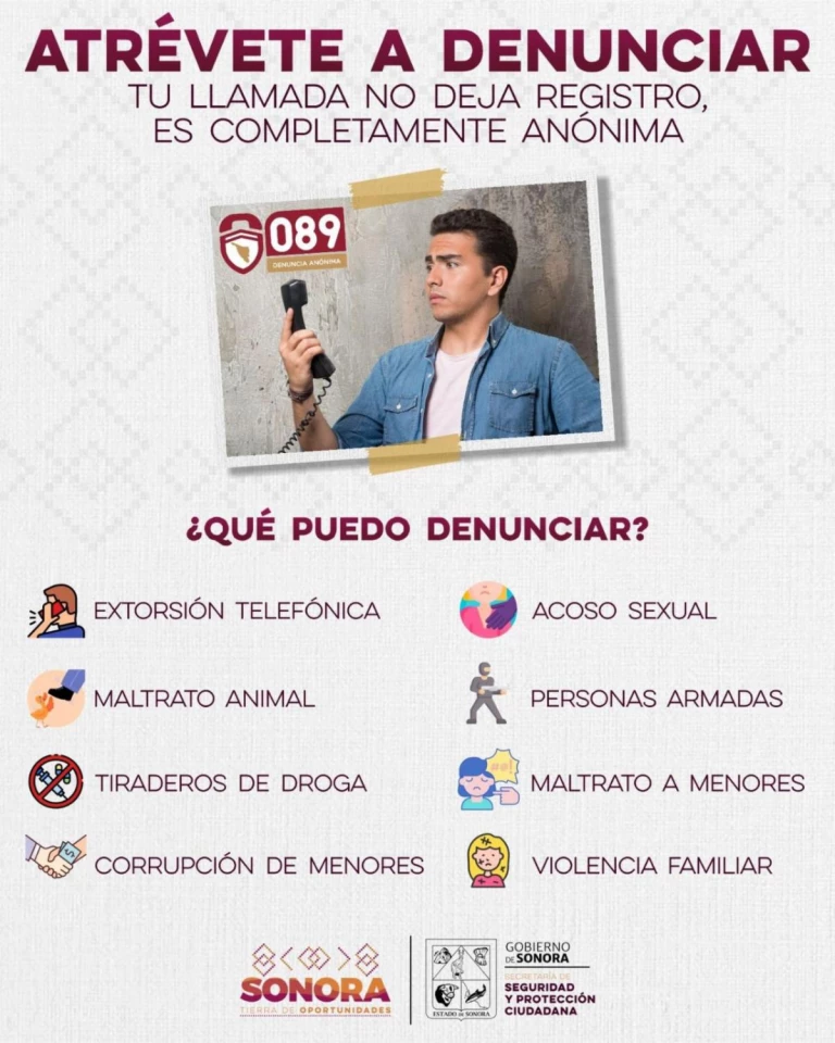 SSPC Sonora impulsa la denuncia anónima para fortalecer la seguridad