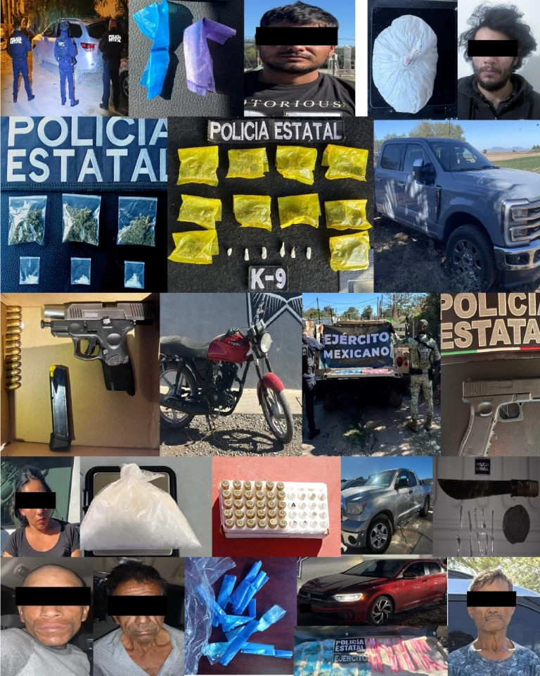Policía Estatal intensifica operativos y realiza detenciones en varios municipios de Sonora