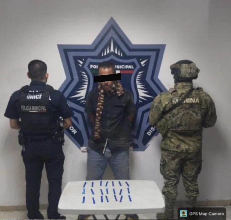 SSPM detiene a hombre por presunto delito contra la salud en operativo con Marina