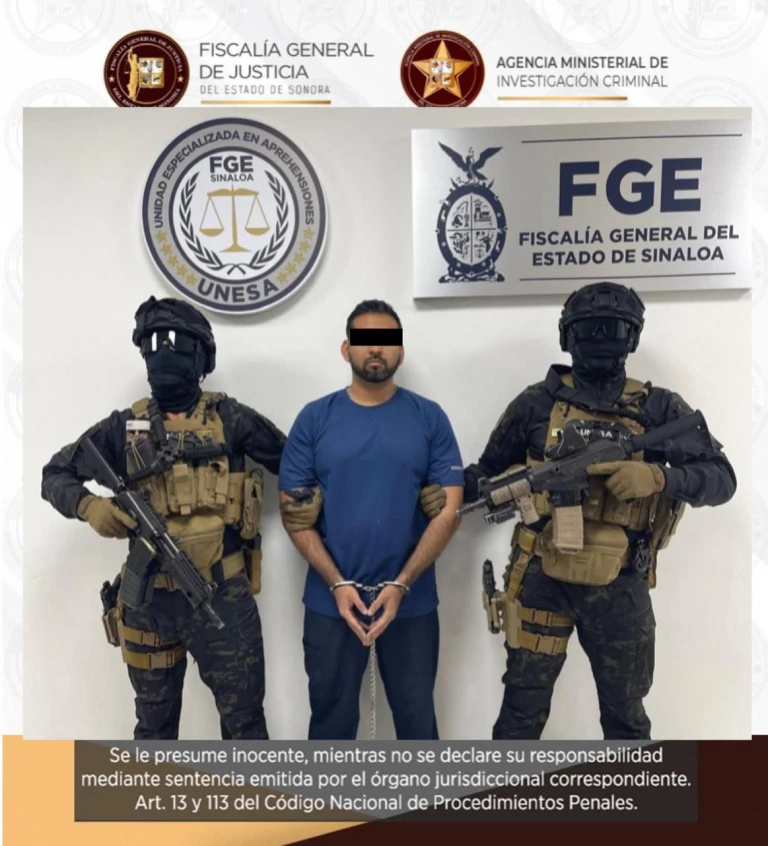 Capturan en Culiacán a sujeto buscado por tentativa de feminicidio en Guaymas