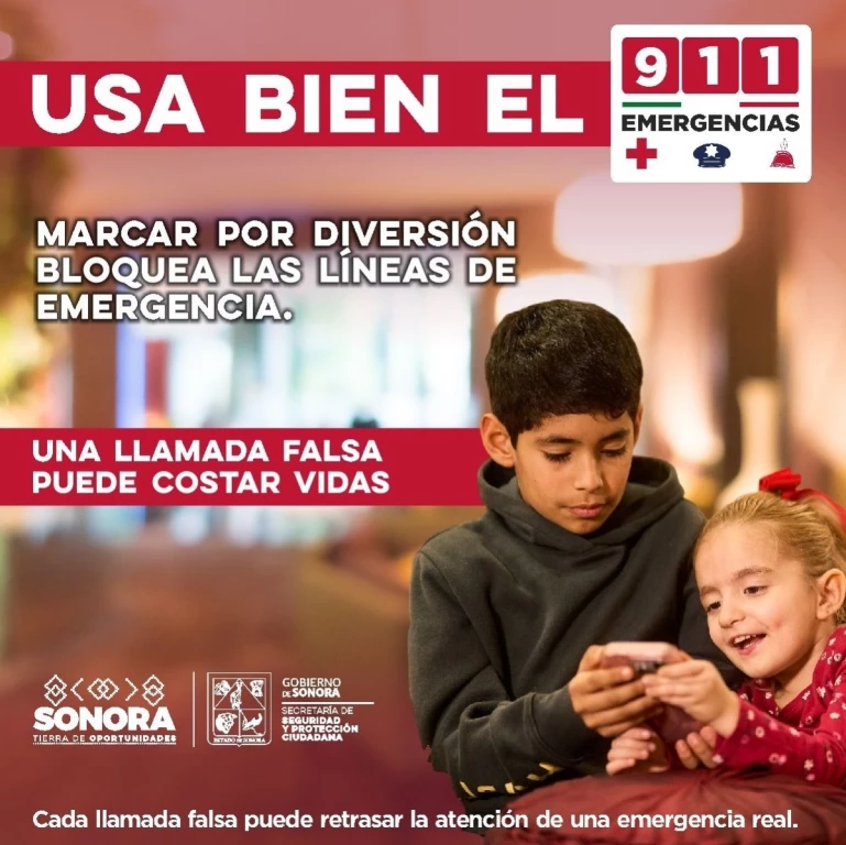C5i Sonora pide no hacer llamadas de broma al 9-1-1
