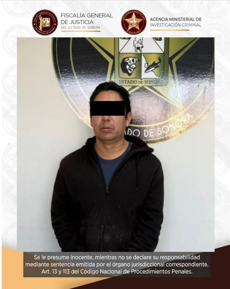 Capturan en Sonora a hombre buscado por feminicidio en Jalisco