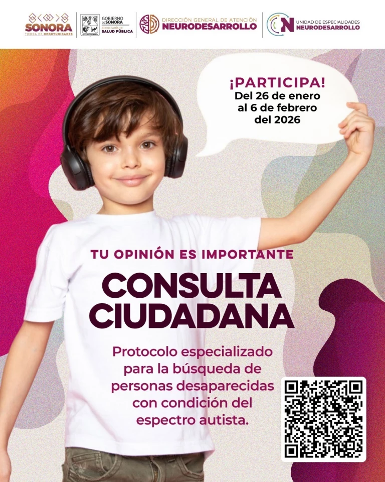 Consulta ciudadana sobre protocolo para personas con autismo se amplía en Sonora