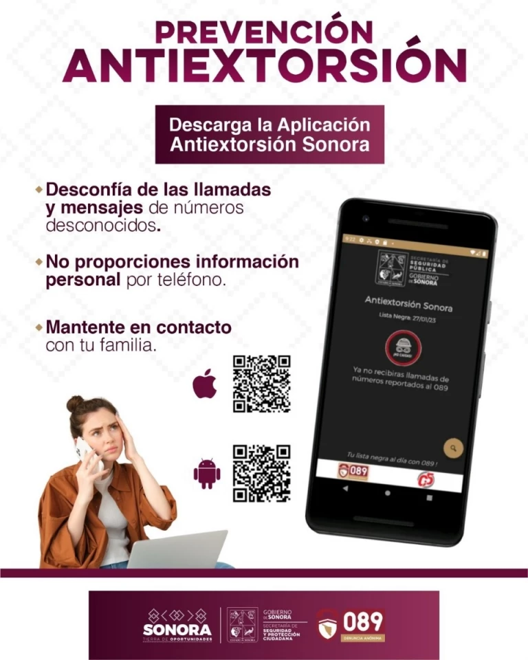 Descarga la app Antiextorsión Sonora y protege tu seguridad