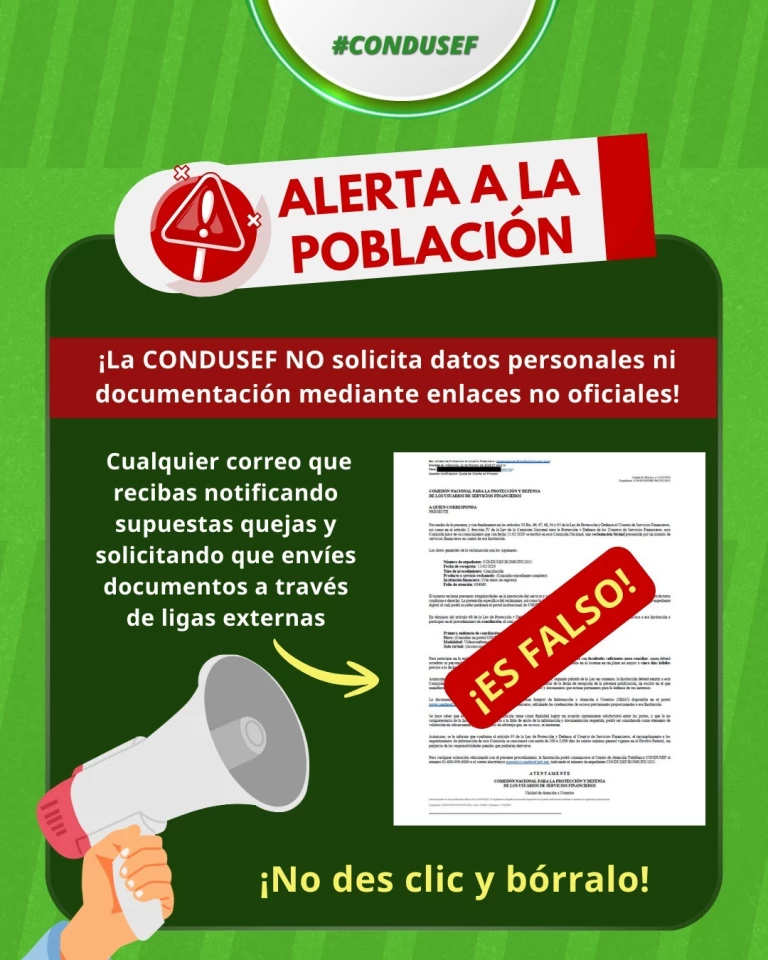 Alerta Condusef de la circulación de correos electrónicos fraudulentos