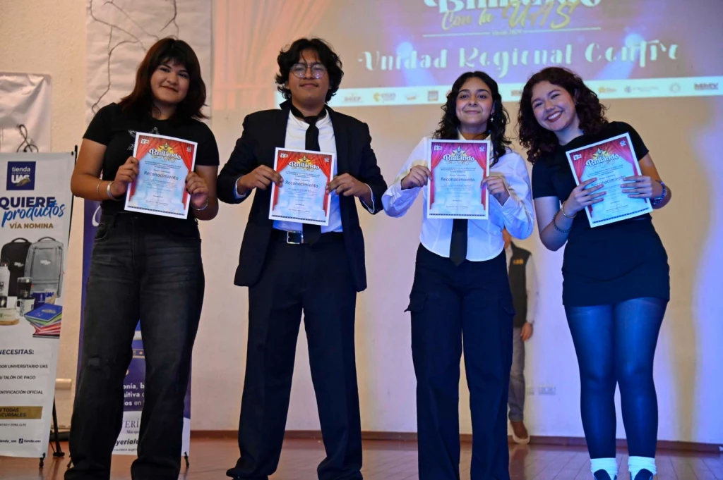 Talento estudiantil de las preparatorias Central Diurna, Flores Magón, Sandino y la Facultad de Ciencias de la Nutrición destaca en “Brillando con la UAS”