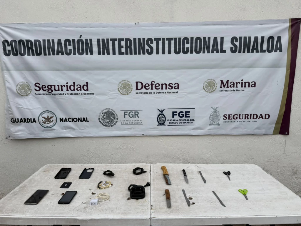 Teléfonos, cargadores y puntas, lo asegurado este lunes por el Grupo Interinstitucional en el Centro Penitenciario Aguaruto