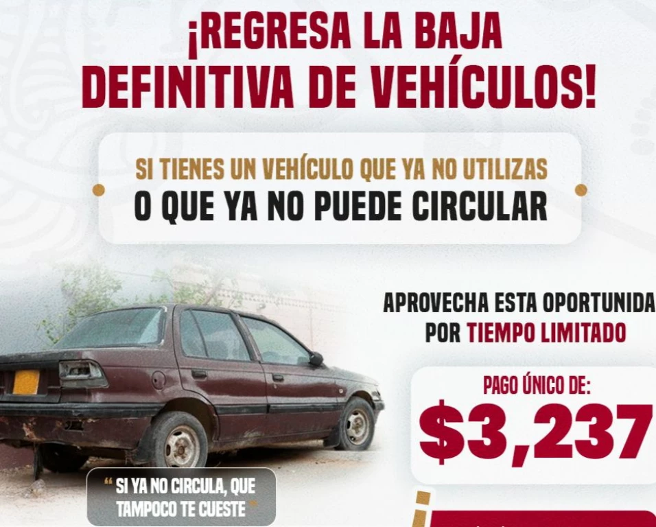 Reactiva SATES baja definitiva de vehículos en desuso