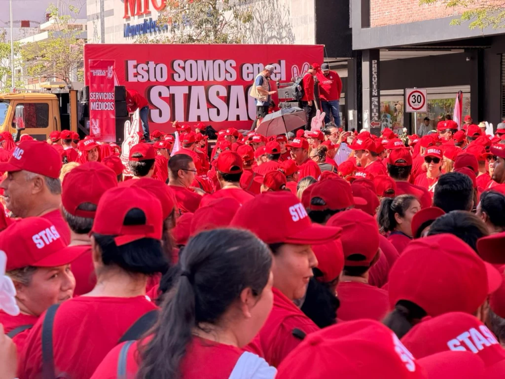 Se manifiesta el STASAC por Homar Salas en el Día del Trabajo