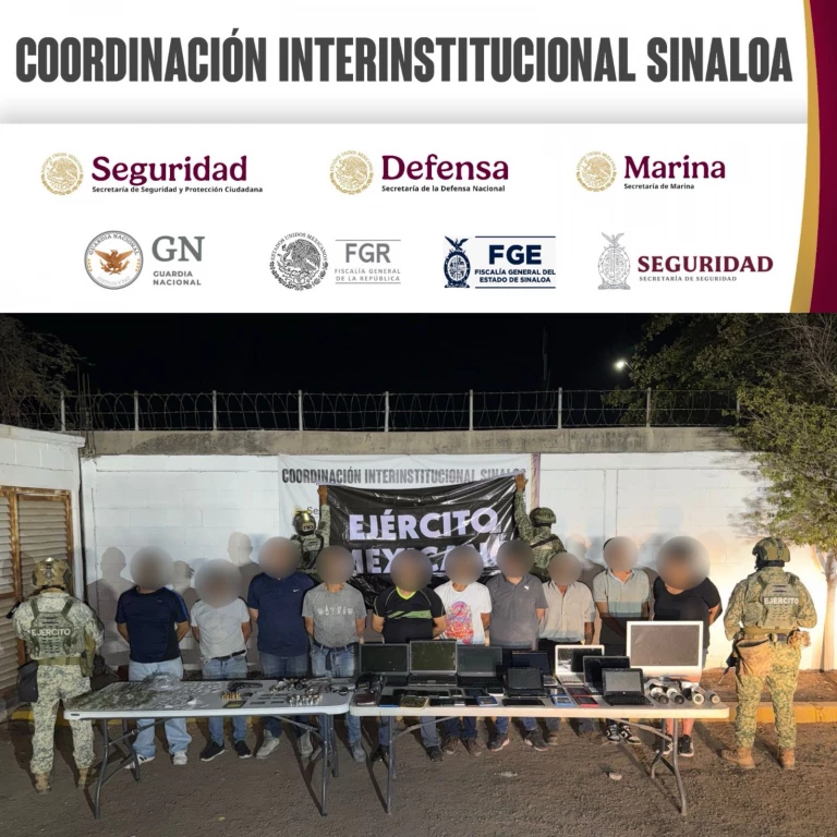 Cateo deja 10 detenidos en en Infonavit Humaya, Culiacán