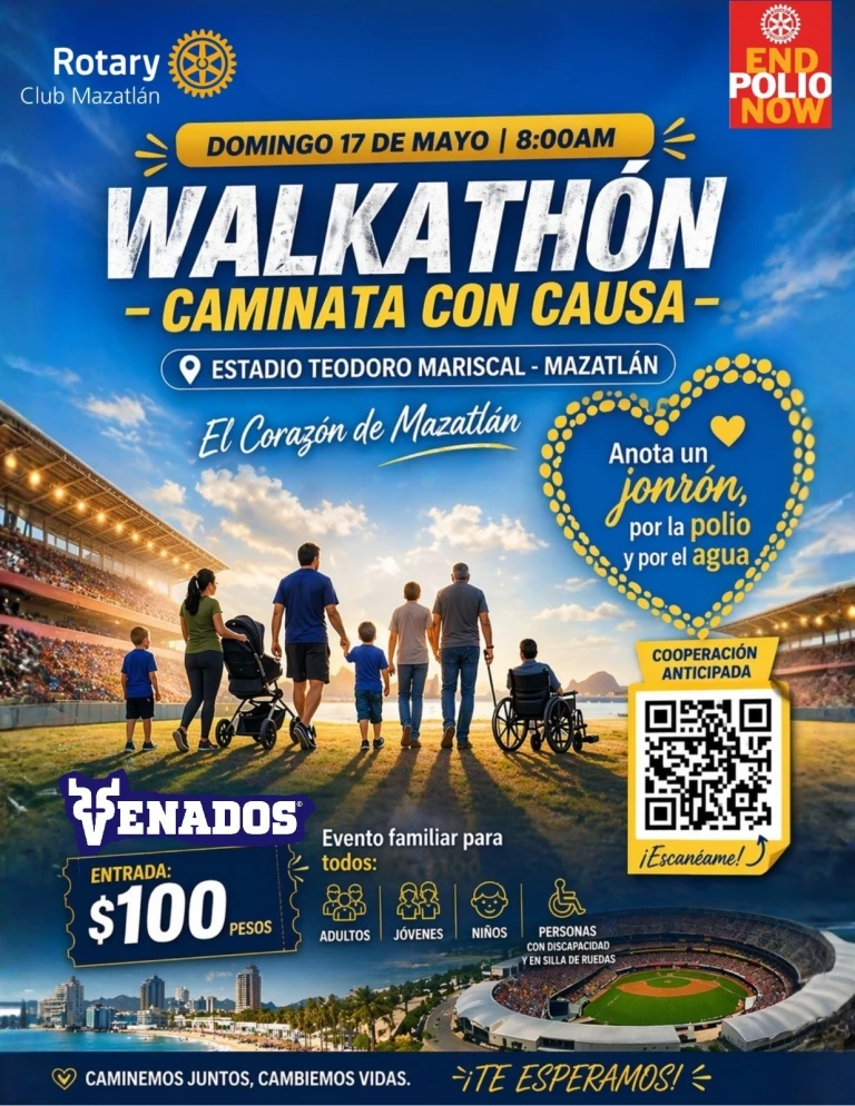 Invitan a la ciudadanía a participar en la segunda edición del "Walkathón" con causa en Mazatlán