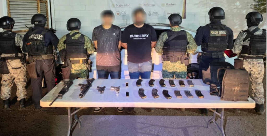 Suman cinco detenidos tras enfrentamiento en el norte de Culiacán