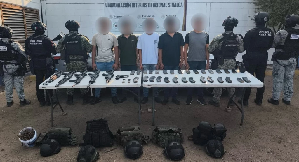 Caen cinco armados en Culiacán